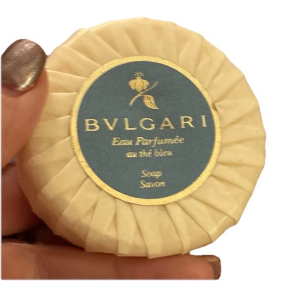Bvlgari Eau Parfumee au the‎ Bleu Round Wrapped Soap Savon Luxury